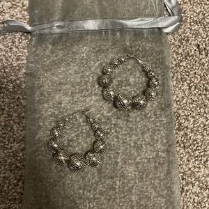 Silver hoop earrings